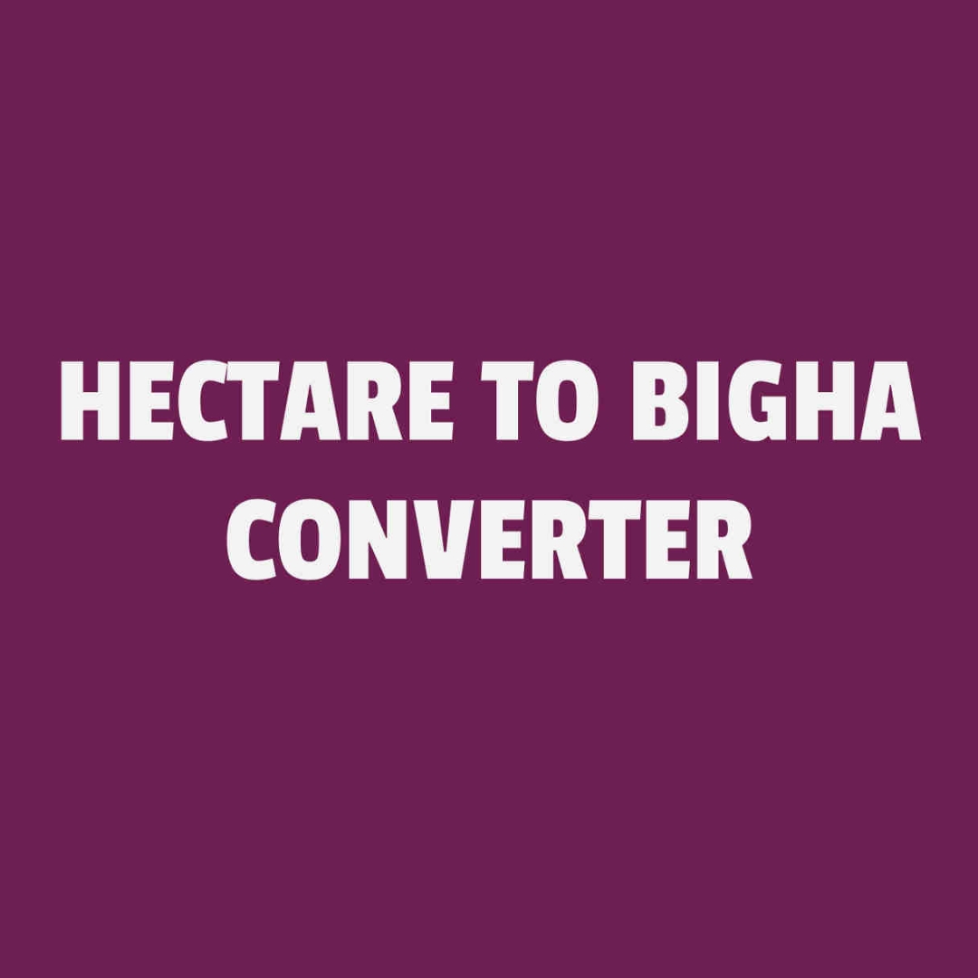 hectare to bigha