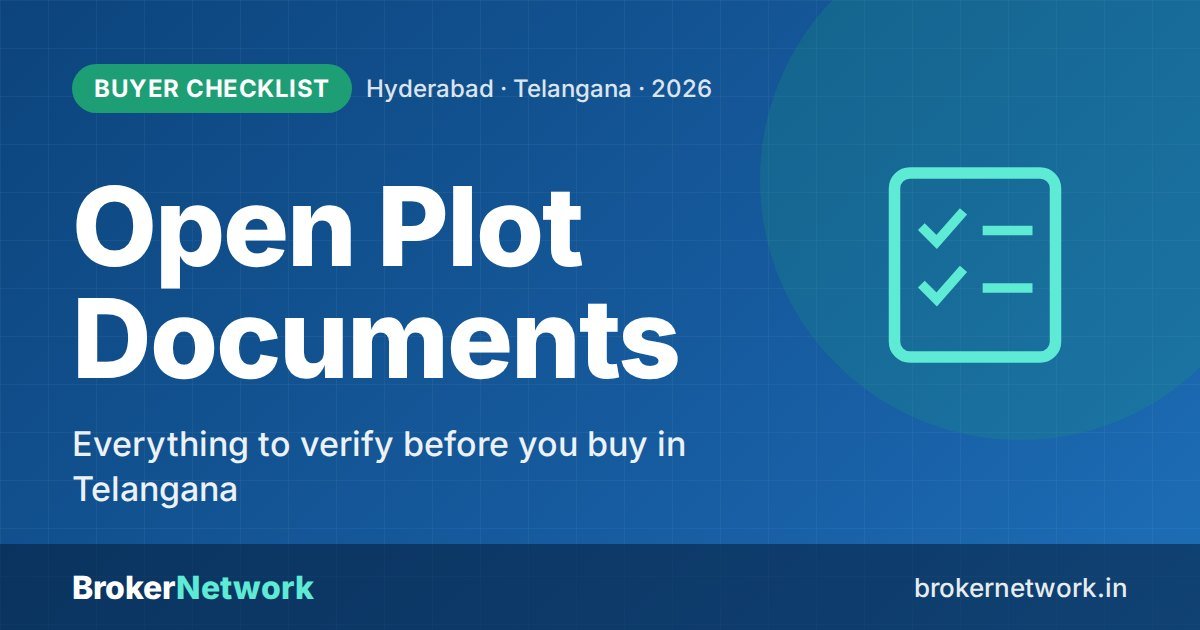 Documents Required to Buy Open Plot in Telangana — Everything to verify before you buy in Telangana | Broker Network